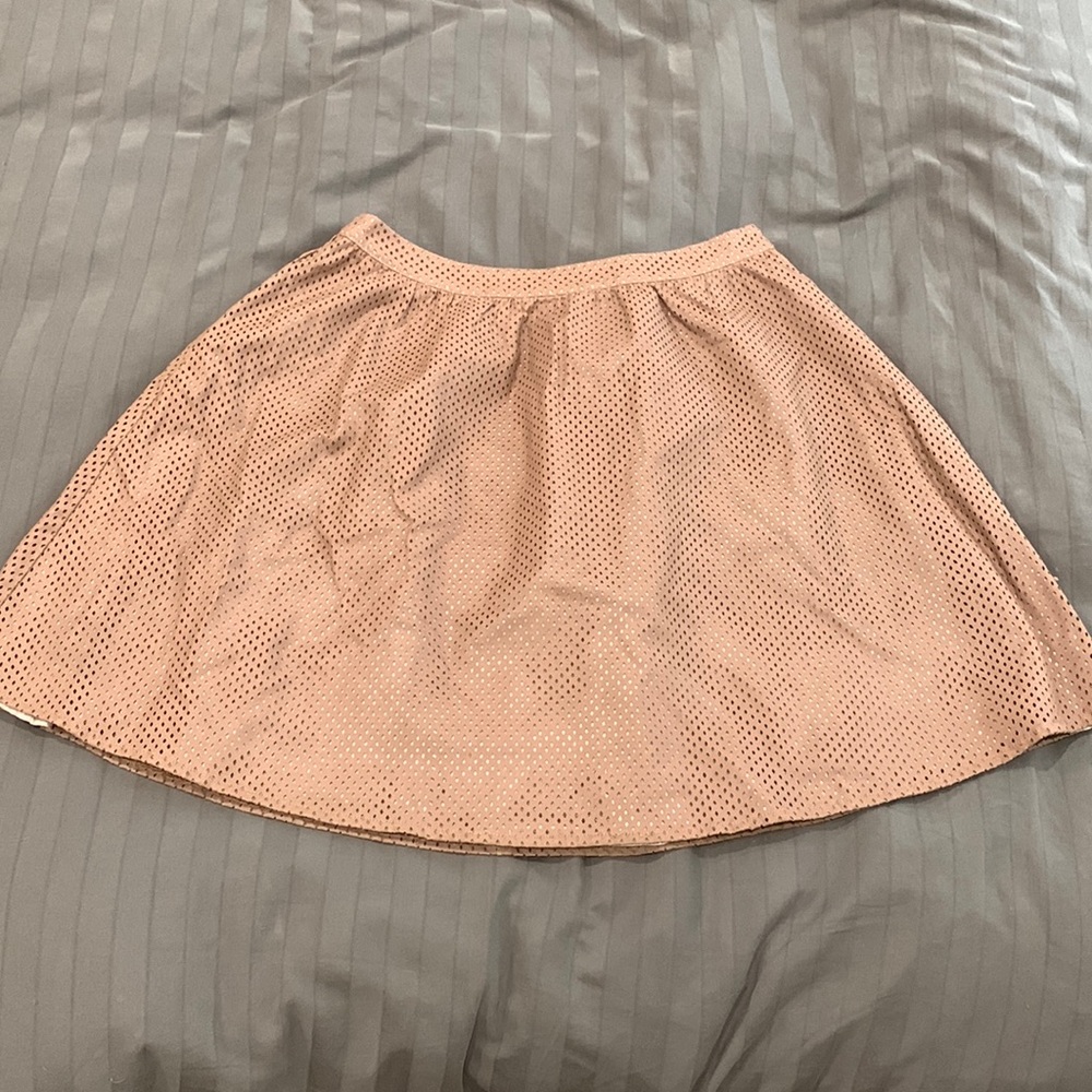 Dusty pink faux leather mini skirt Size medium